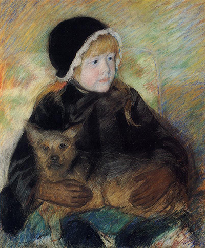 Elsie Cassatt Holding a Big Dog Mary Cassatt